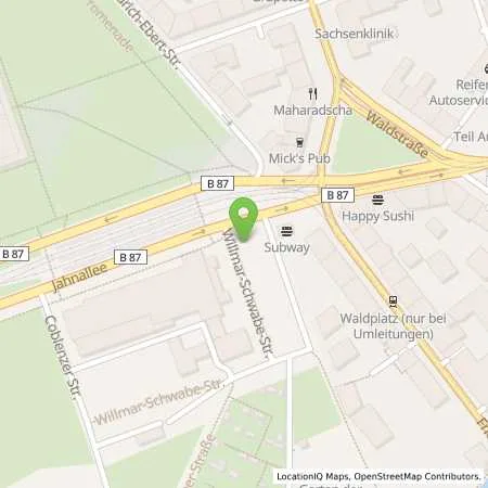 Standortübersicht der Tankstelle Stadtwerke Leipzig GmbH in 04109 Leipzig