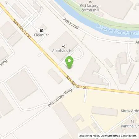 Standortübersicht der Tankstelle Hercher Die Service Familie GmbH in 04179 Leipzig