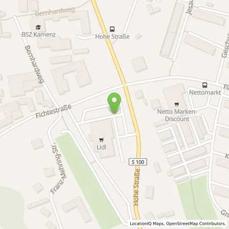 Standortübersicht der Tankstelle Lidl Dienstleistung GmbH & Co. KG in 01917 Kamenz