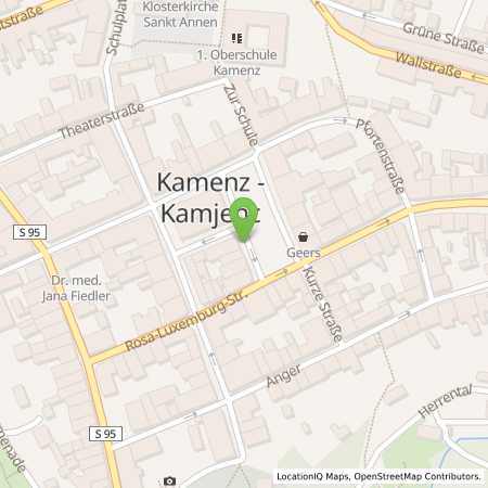 Standortübersicht der Strom (Elektro) Tankstelle: ewag kamenz Energie und Wasserversorgung AG Kamenz in 01917, Kamenz