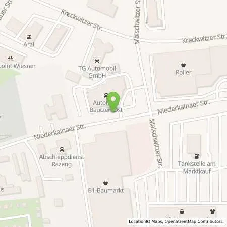 Standortübersicht der Tankstelle Autohaus Bautzen Ost GmbH in 02625 Bautzen