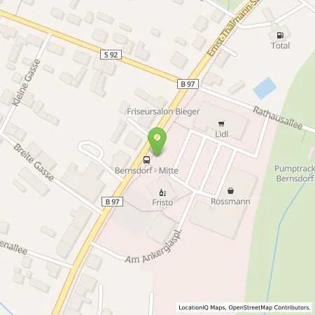Standortübersicht der Tankstelle Lidl Dienstleistung GmbH & Co. KG in 02994 Bernsdorf