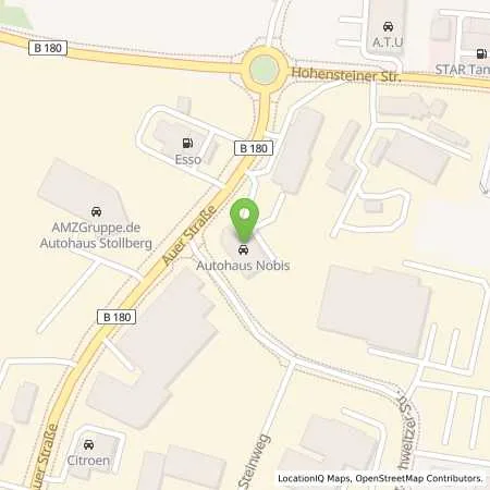 Standortübersicht der Tankstelle Autohaus Nobis e.K. in 09366 Stollberg