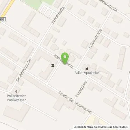 Standortübersicht der Tankstelle Stadtwerke Weißwasser GmbH in 02943 Weißwasser