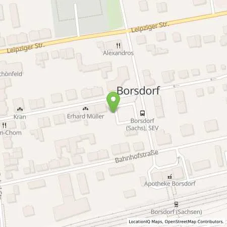 Standortübersicht der Tankstelle Gemeinde Borsdorf in 04451 Borsdorf