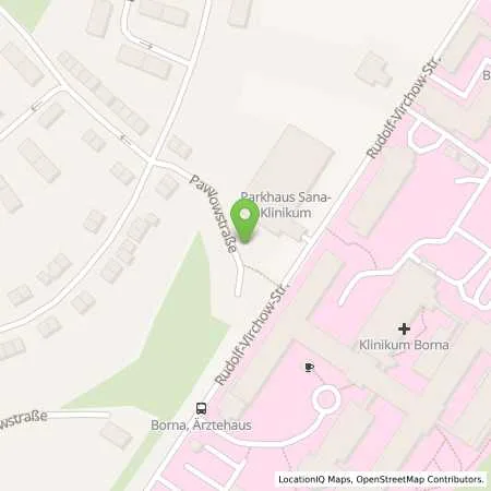 Standortübersicht der Tankstelle Städtische Werke Borna GmbH in 04552 Borna