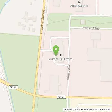 Standortübersicht der Tankstelle Autohaus Elitzsch GmbH in 01471 Radeburg