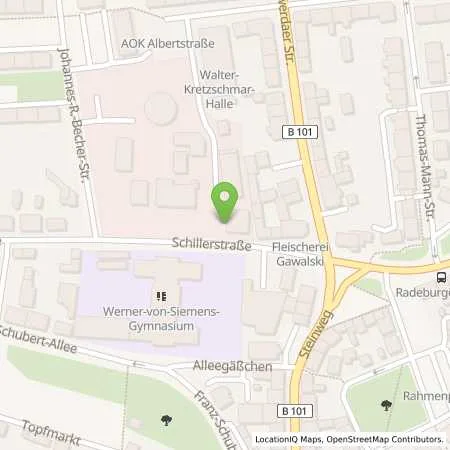 Standortübersicht der Tankstelle SachsenEnergie AG in 01558 Großenhain