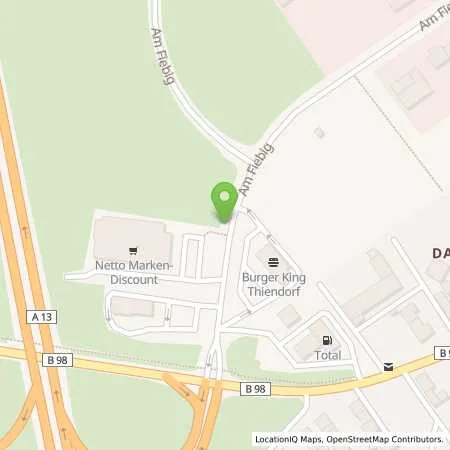 Standortübersicht der Tankstelle SachsenEnergie AG in 01561 Thiendorf