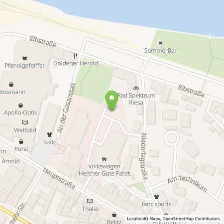 Standortübersicht der Tankstelle Hercher Die Service Familie GmbH in 01587 Riesa