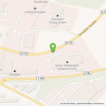 Standortübersicht der Tankstelle eins energie in sachsen GmbH & Co. KG in 09599 Freiberg