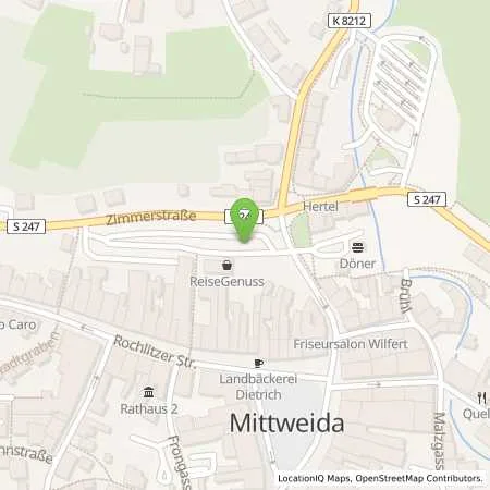 Standortübersicht der Tankstelle envia Mitteldeutsche Energie AG in 09648 Mittweida