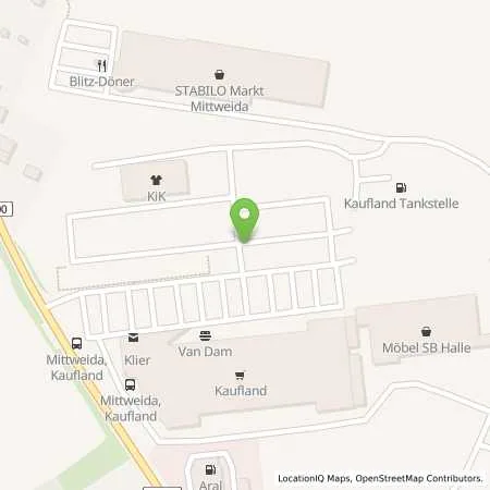 Standortübersicht der Tankstelle Kaufland Dienstleistung GmbH & Co. KG in 09648 Mittweida