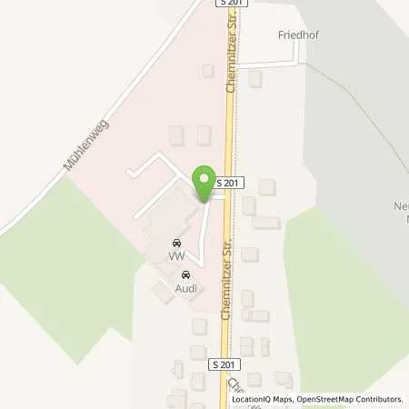 Standortübersicht der Tankstelle Automobile Werner Handel und Service GmbH in 09648 Mittweida