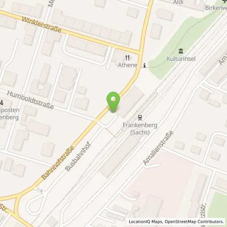 Standortübersicht der Tankstelle envia Mitteldeutsche Energie AG in 09669 Frankenberg