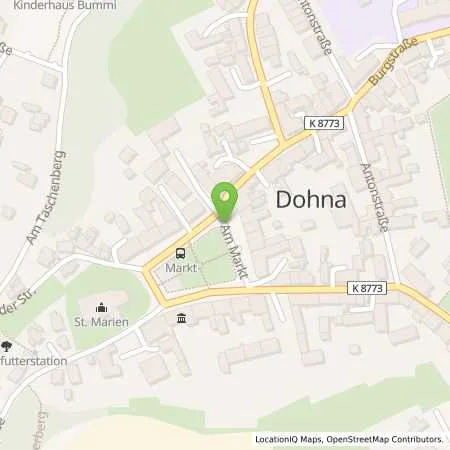Standortübersicht der Tankstelle SachsenEnergie AG in 01809 Dohna