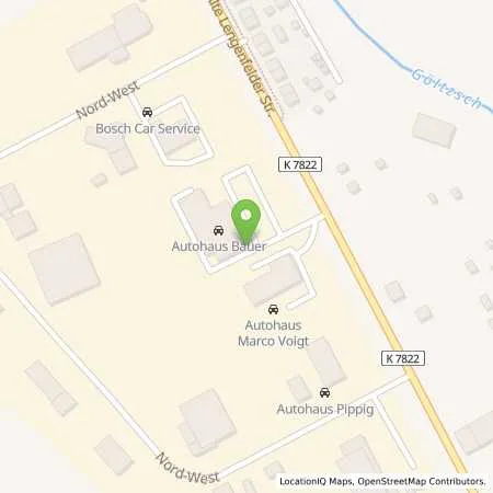 Standortübersicht der Tankstelle Autohaus Bauer GmbH in 08228 Rodewisch