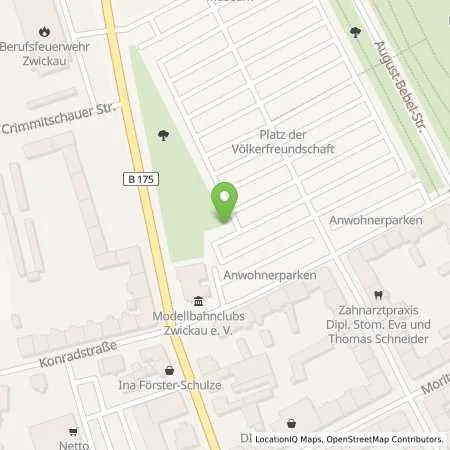 Standortübersicht der Tankstelle Zwickauer Energieversorgung GmbH in 08056 Zwickau