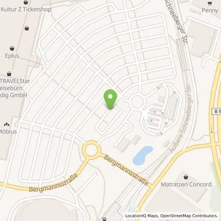 Standortübersicht der Tankstelle amperio GmbH in 08056 Zwickau