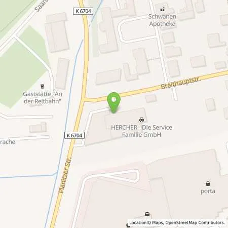 Standortübersicht der Tankstelle HERCHER Die Service Familie GmbH in 08056 Zwickau