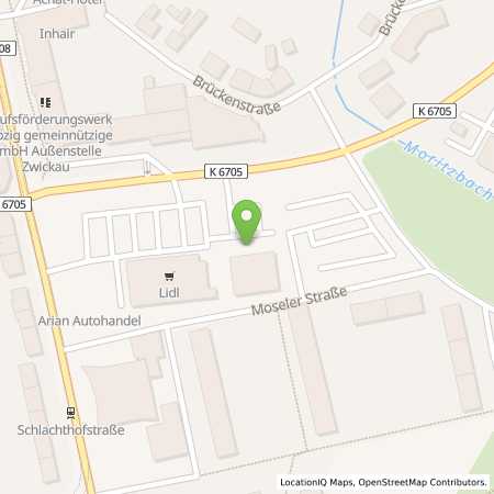 Standortübersicht der Strom (Elektro) Tankstelle: EnBW mobility+ AG und Co.KG in 08058, Zwickau