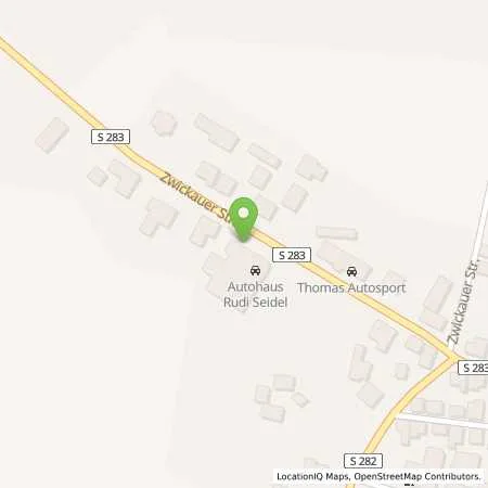 Standortübersicht der Tankstelle Autohaus Rudi Seidel Inhaber Matthias Seidel e.K. in 08134 Wildenfels