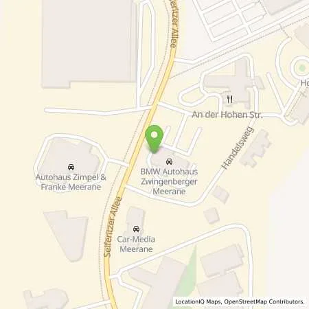 Standortübersicht der Tankstelle Autohaus Zwingenberger in 08393 Meerane