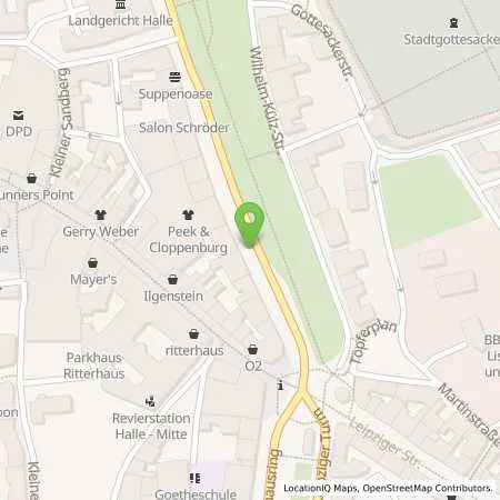 Standortübersicht der Tankstelle EVH GmbH in 06108 Halle (Saale)