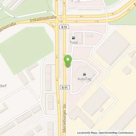 Standortübersicht der Tankstelle Stadtwerke Leipzig GmbH in 06132 Halle