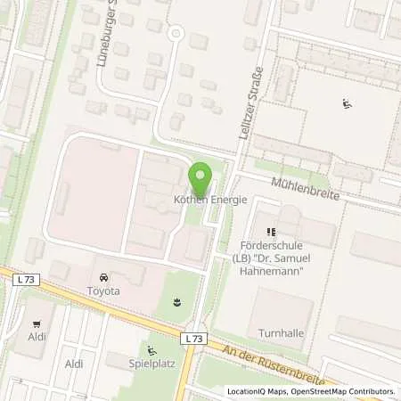Standortübersicht der Tankstelle Köthen Energie GmbH in 06366 Köthen