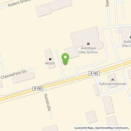 Standortübersicht der Tankstelle Stadtwerke Bitterfeld-Wolfen GmbH in 06749 Bitterfeld-Wolfen