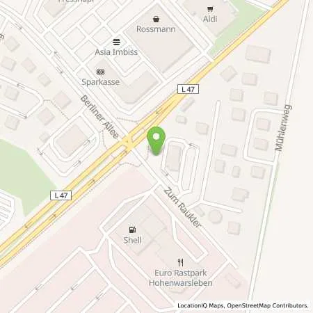 Standortübersicht der Tankstelle EnBW mobility+ AG und Co.KG in 39326 Hohenwarsleben