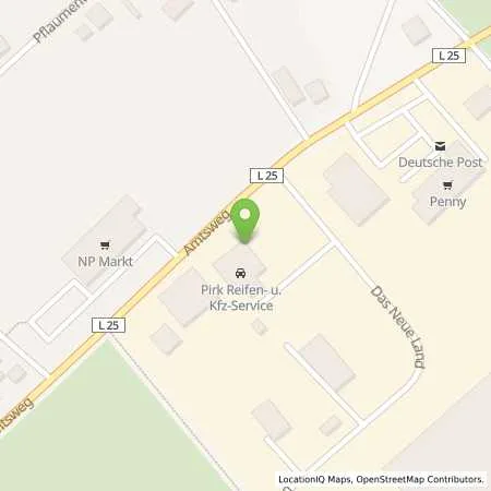 Standortübersicht der Tankstelle Pirk Reifen und KFZ Service GmbH in 39359 Calvörde