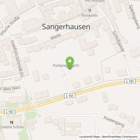 Standortübersicht der Strom (Elektro) Tankstelle: Stadtwerke Sangerhausen GmbH in 06526, Sangerhausen