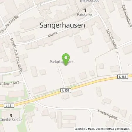 Standortübersicht der Tankstelle Stadtwerke Sangerhausen GmbH in 06526 Sangerhausen