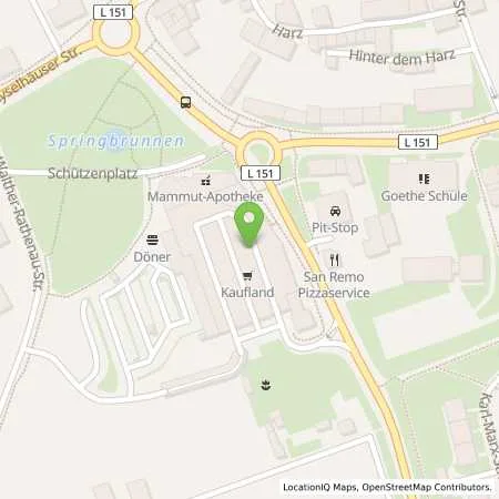 Standortübersicht der Tankstelle Kaufland Dienstleistung GmbH & Co. KG in 06526 Sangershausen