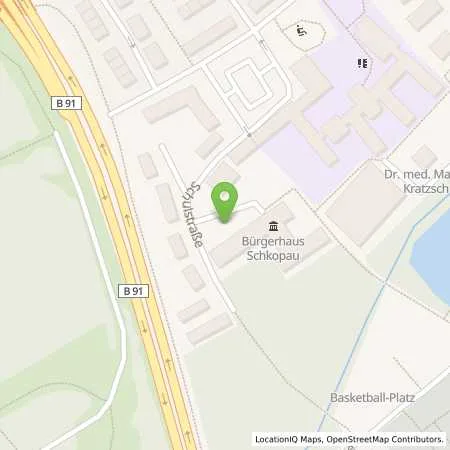 Standortübersicht der Tankstelle Stadtwerke Merseburg GmbH in 06258 Schkopau