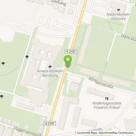 Standortübersicht der Tankstelle Stadtwerke Bernburg GmbH in 06406 Bernburg (Saale)