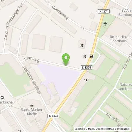 Standortübersicht der Tankstelle Stadtwerke Bernburg GmbH in 06406 Bernburg (Saale)