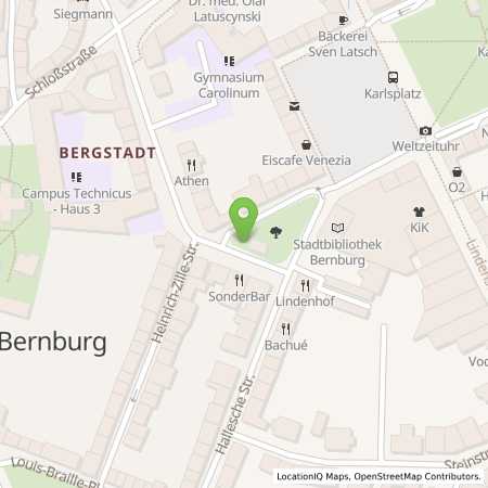 Standortübersicht der Strom (Elektro) Tankstelle: Stadtwerke Bernburg GmbH in 06406, Bernburg (Saale)