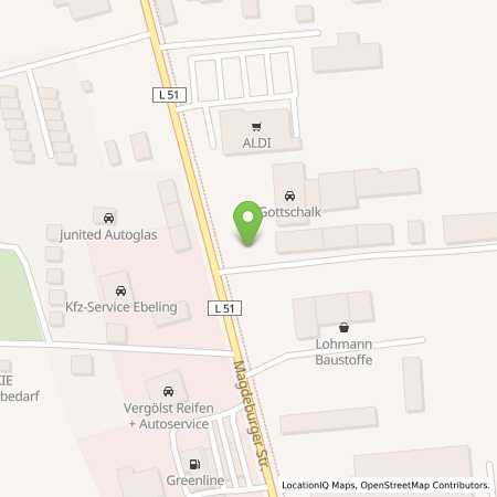 Standortübersicht der Strom (Elektro) Tankstelle: Autocenter Gottschalk GmbH & Co. KG in 39218, Schnebeck (Elbe)