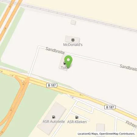 Standortübersicht der Tankstelle TOTAL Deutschland GmbH in 06869 Coswig