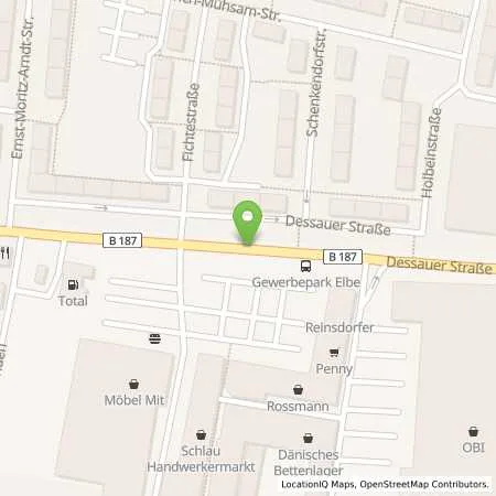 Standortübersicht der Tankstelle Autohaus Müller Wittenberg GmbH in 06886 Wittenberg