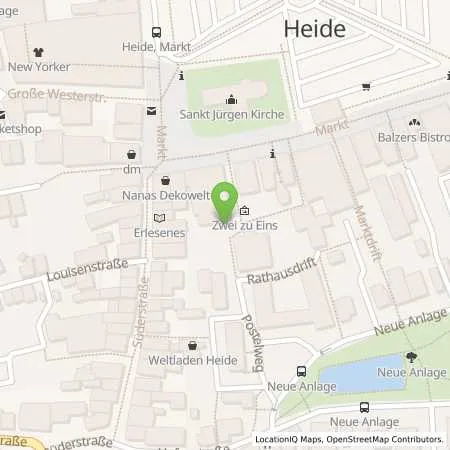 Standortübersicht der Tankstelle Stadtwerke Heide GmbH in 25746 Heide