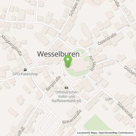 Standortübersicht der Strom (Elektro) Tankstelle: Stadtwerke Heide GmbH in 25764, Wesselburen