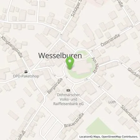 Standortübersicht der Tankstelle Stadtwerke Heide GmbH in 25764 Wesselburen