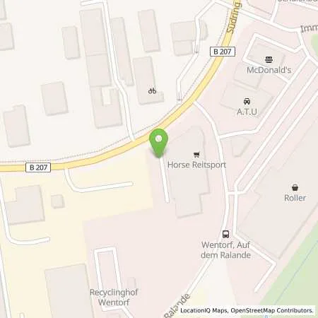 Standortübersicht der Tankstelle EnBW mobility+ AG und Co.KG in 21465 Wentorf