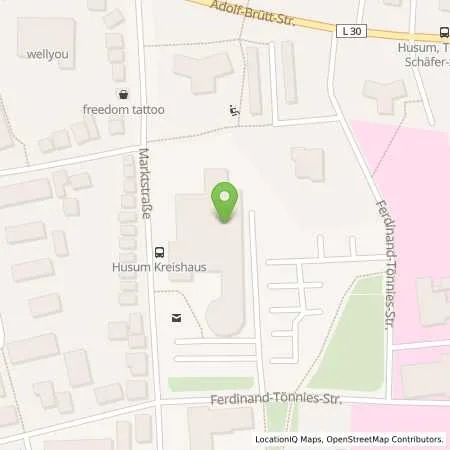 Standortübersicht der Tankstelle Stadtwerke Husum GmbH in 25813 Husum