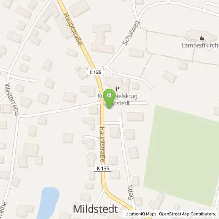 Standortübersicht der Tankstelle Stadtwerke Husum GmbH in 25866 Mildstedt