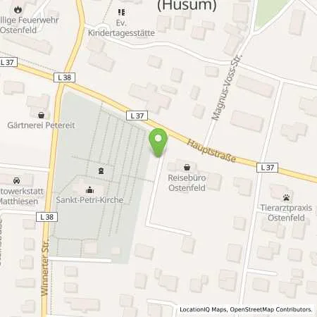 Standortübersicht der Tankstelle Stadtwerke Husum GmbH in 25872 Ostenfeld